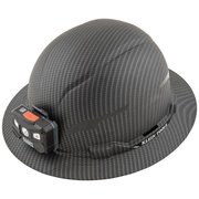 Klein Tools Hard Hat, Premium KARBN™ Pattern, Non-Vented Full Brim, Class E, Lamp 60346